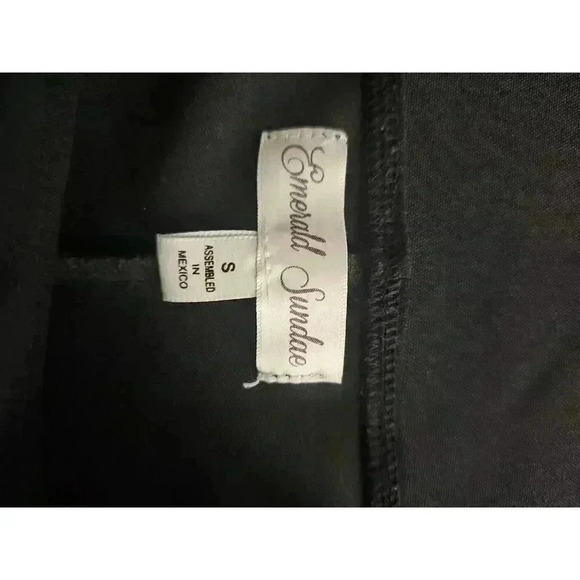 Emerald Sundae Black Sleeveless V Neck Spaghetti Strap Formal Maxi Dress Small - Picture 7 of 7